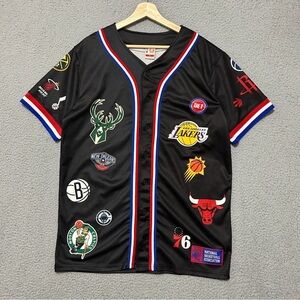 NBA Black Multi-Team Logo Jersey